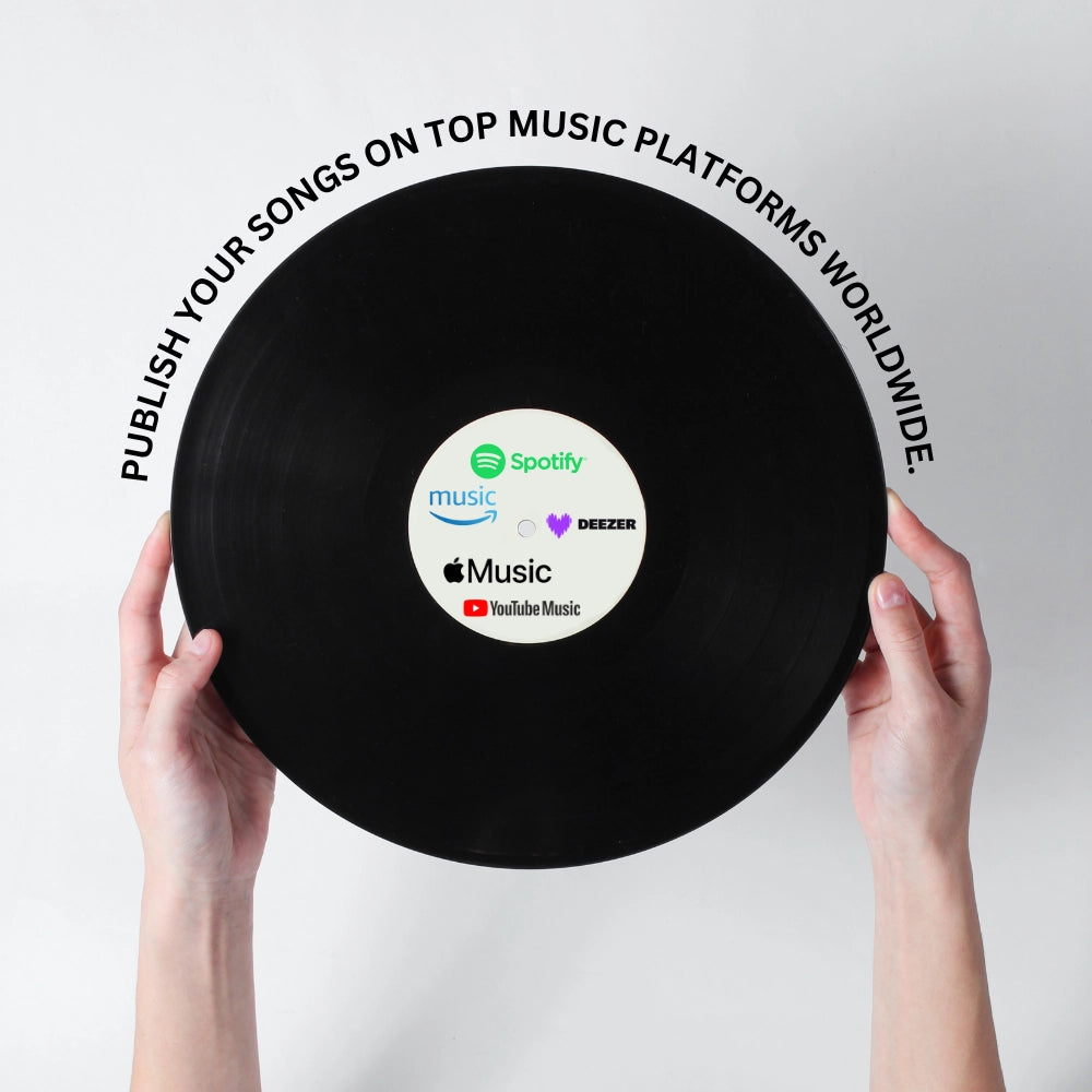 Release your song on Spotify, Apple Music, Amazon Music, YouTube Music, and more.